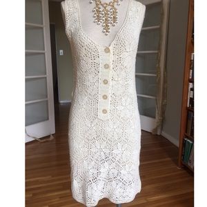 Free People Crochet white summer dress